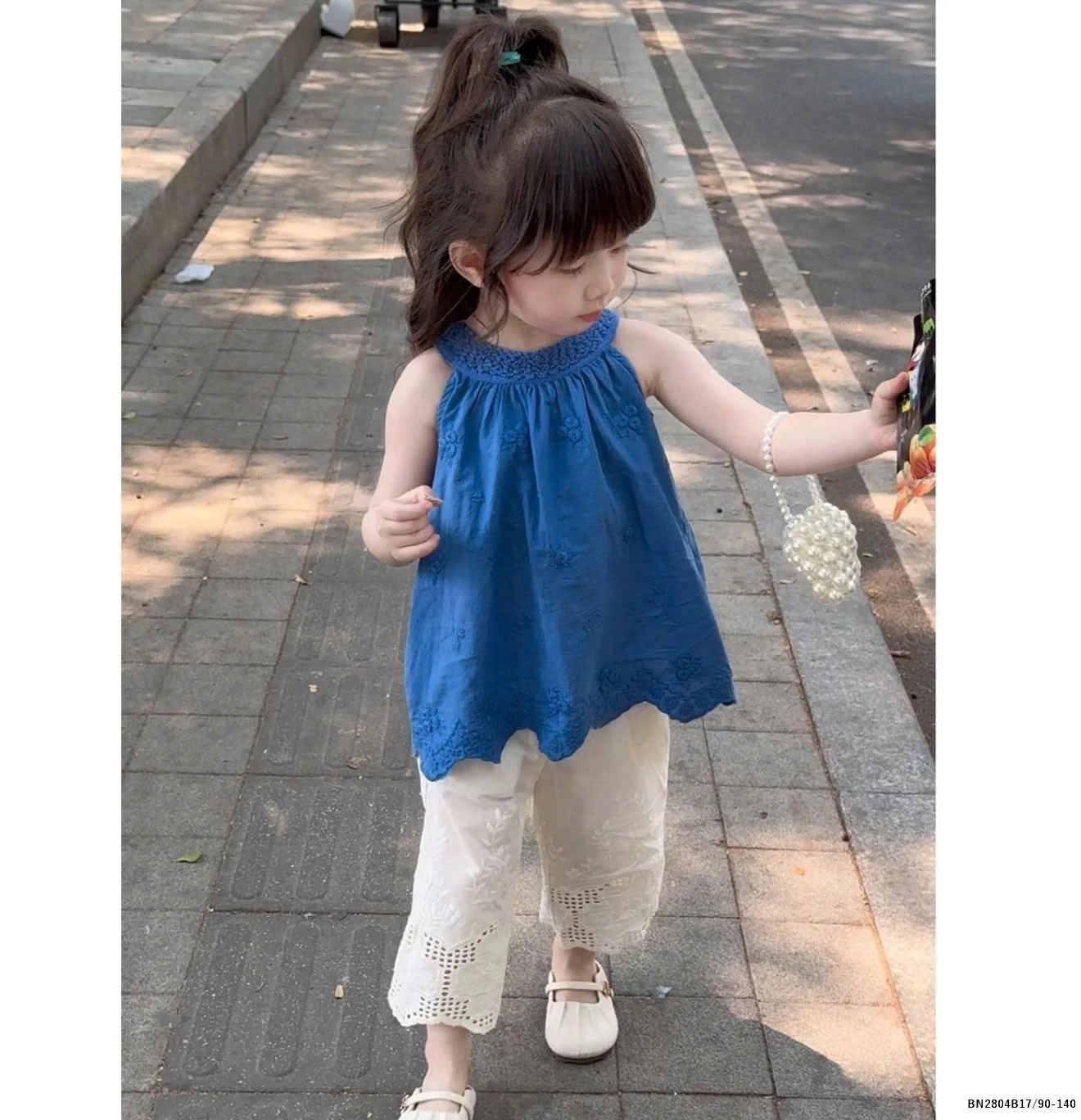 SET ÁO YẾM XANH MIX QUẦN REN TRẮNG