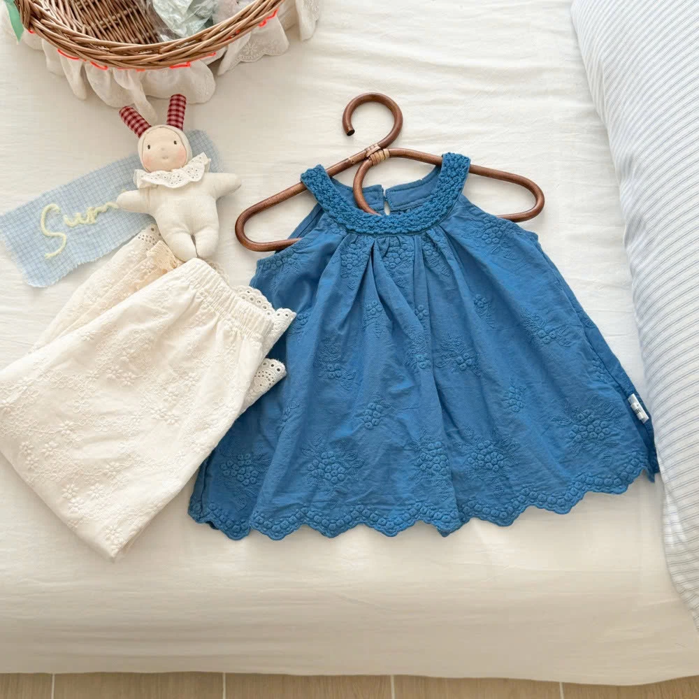 SET ÁO YẾM XANH MIX QUẦN REN TRẮNG