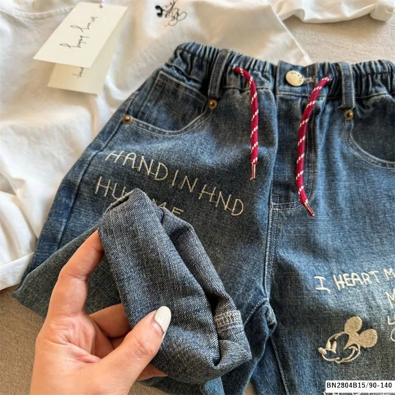 QUẦN JEAN BAGGY MMY THÊU  MICKEY