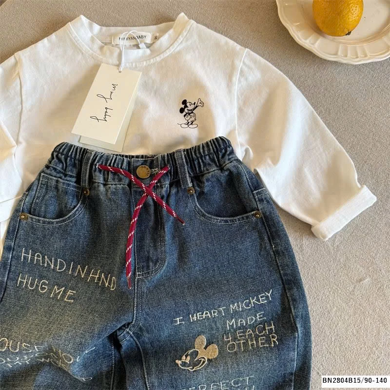 QUẦN JEAN BAGGY MMY THÊU MICKEY