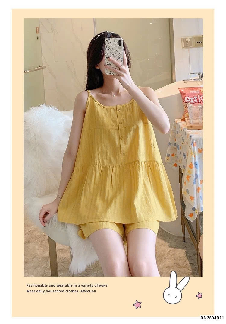 BỘ NGỦ MẶC NHÀ 2 DÂY quốc dân