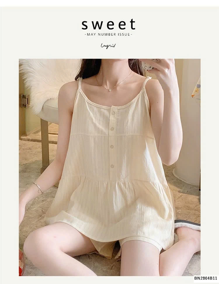 BỘ NGỦ MẶC NHÀ 2 DÂY quốc dân