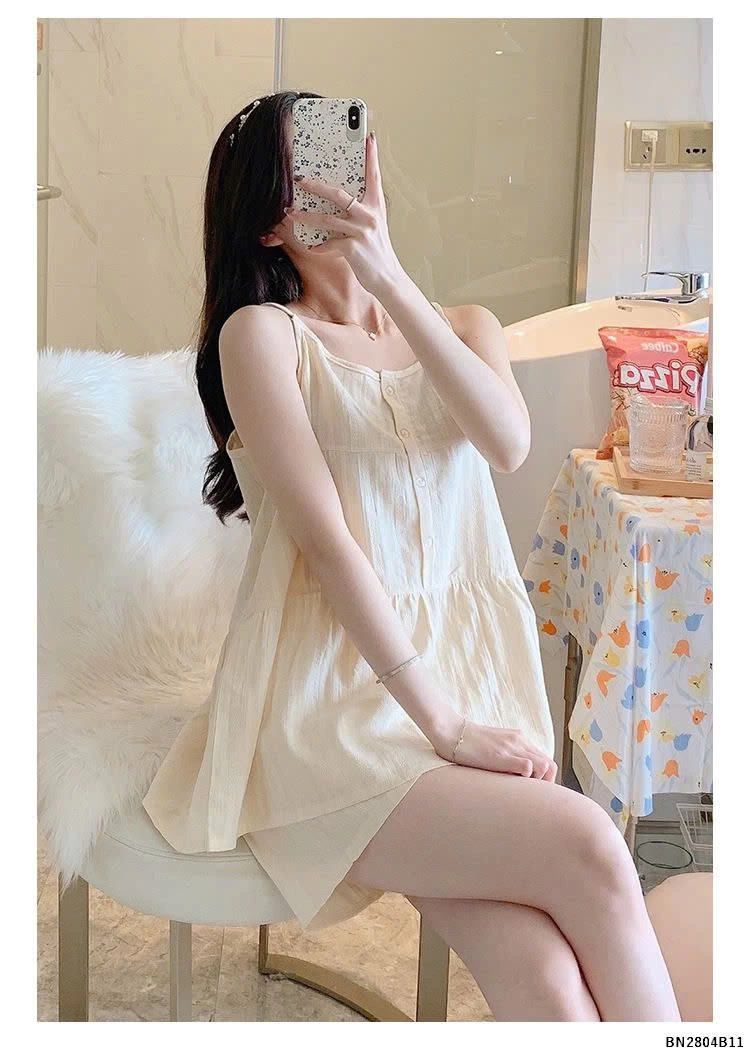 BỘ NGỦ MẶC NHÀ 2 DÂY quốc dân