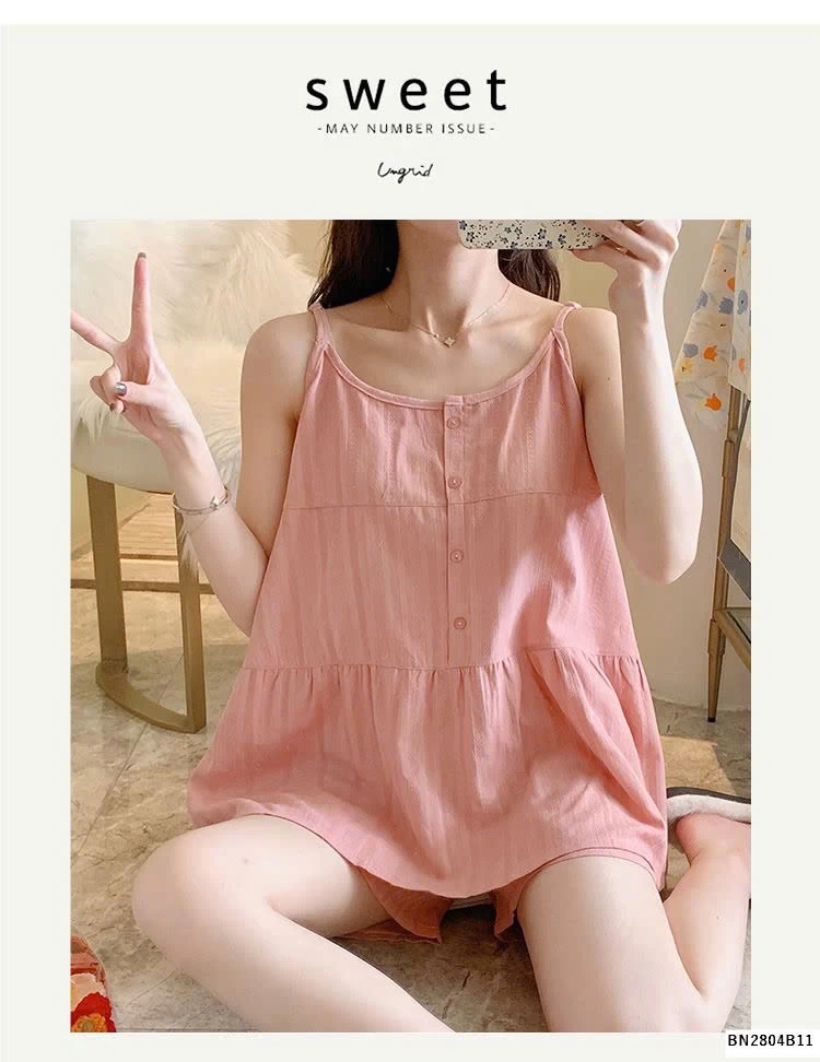 BỘ NGỦ MẶC NHÀ 2 DÂY quốc dân