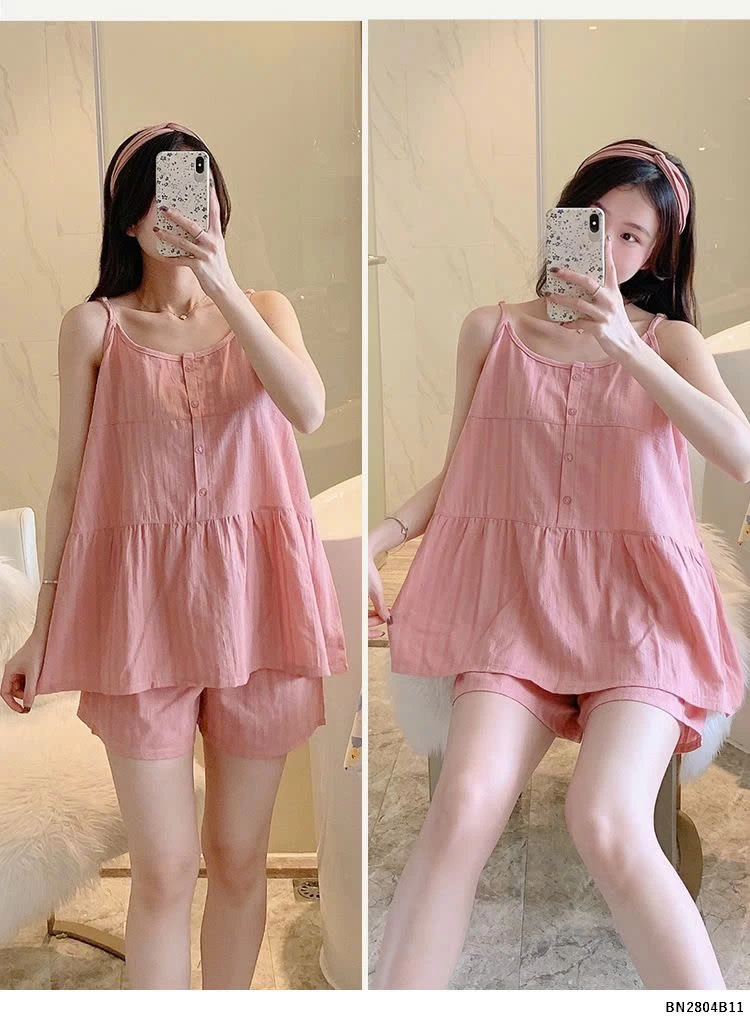 BỘ NGỦ MẶC NHÀ 2 DÂY quốc dân