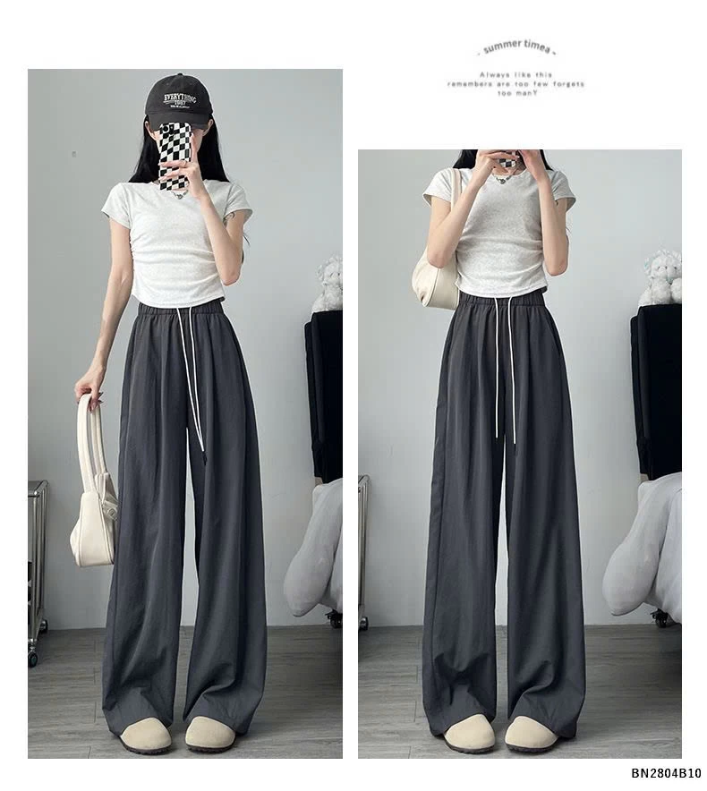 QUẦN ỐNG RỘNG NỮ CẠP CHUN