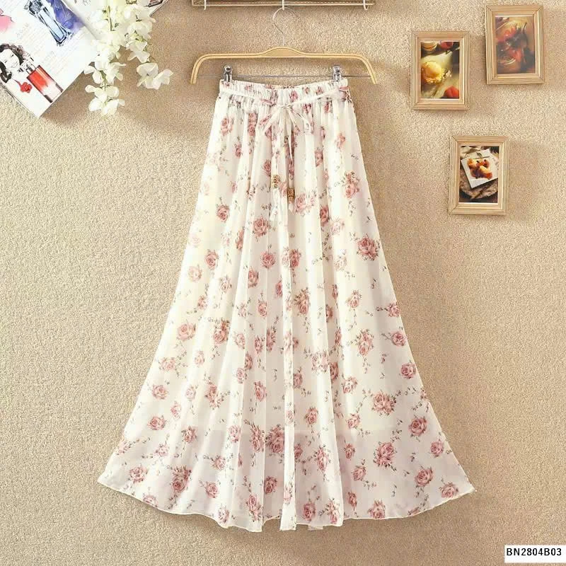 CHÂN VÁY DÁNG DÀI HOẠ TIẾT