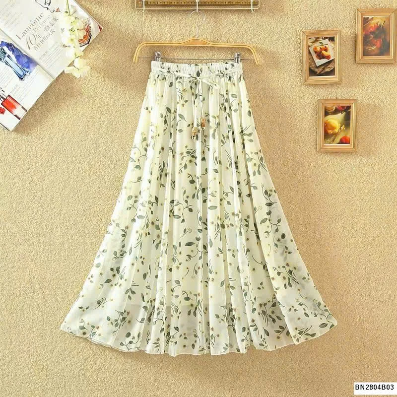 CHÂN VÁY DÁNG DÀI HOẠ TIẾT