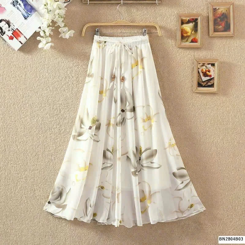 CHÂN VÁY DÁNG DÀI HOẠ TIẾT