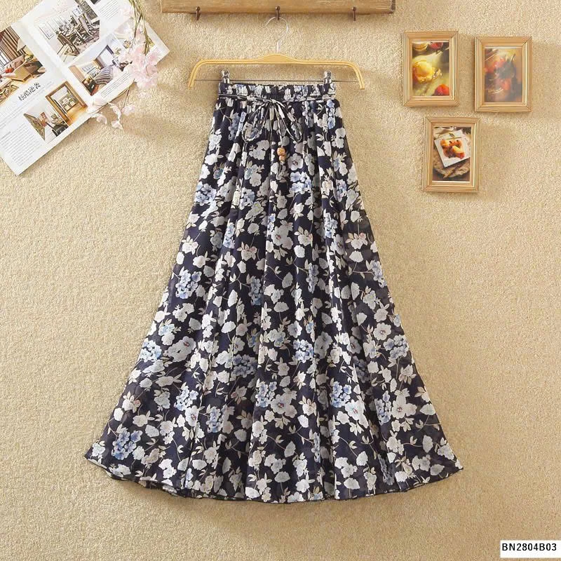 CHÂN VÁY DÁNG DÀI HOẠ TIẾT