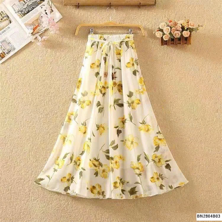 CHÂN VÁY DÁNG DÀI HOẠ TIẾT