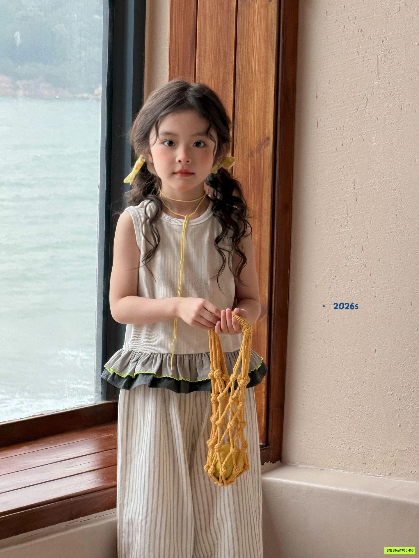 SÉT BABYDOLL KẺ SỌC VIỀN BÈO