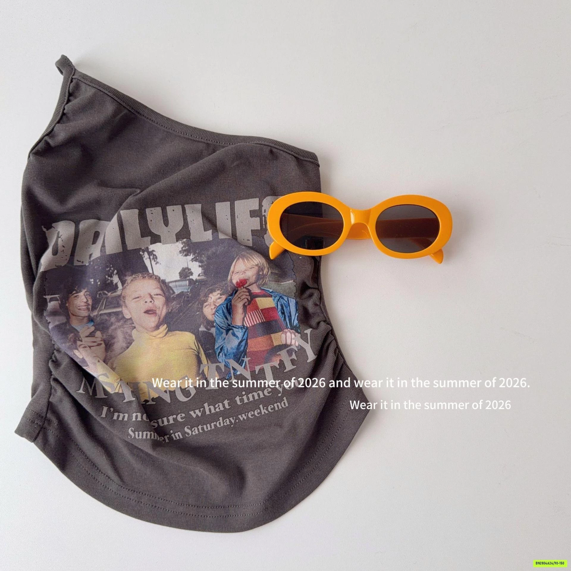 ÁO LỆCH VAI MIX JEANS SUÔNG RÁCH T&QKIDS