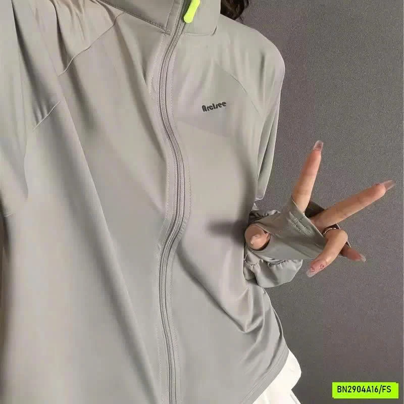 ÁO CHỐNG NẮNG CỔ ĐỨNG VẢI BĂNG LỤA