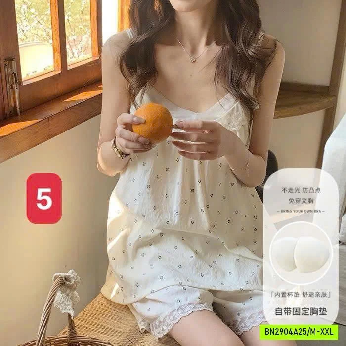 BỘ MẶC NHÀ 2 DÂY KÈM BRA