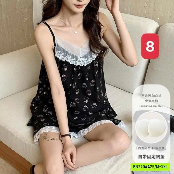 BỘ MẶC NHÀ 2 DÂY KÈM BRA