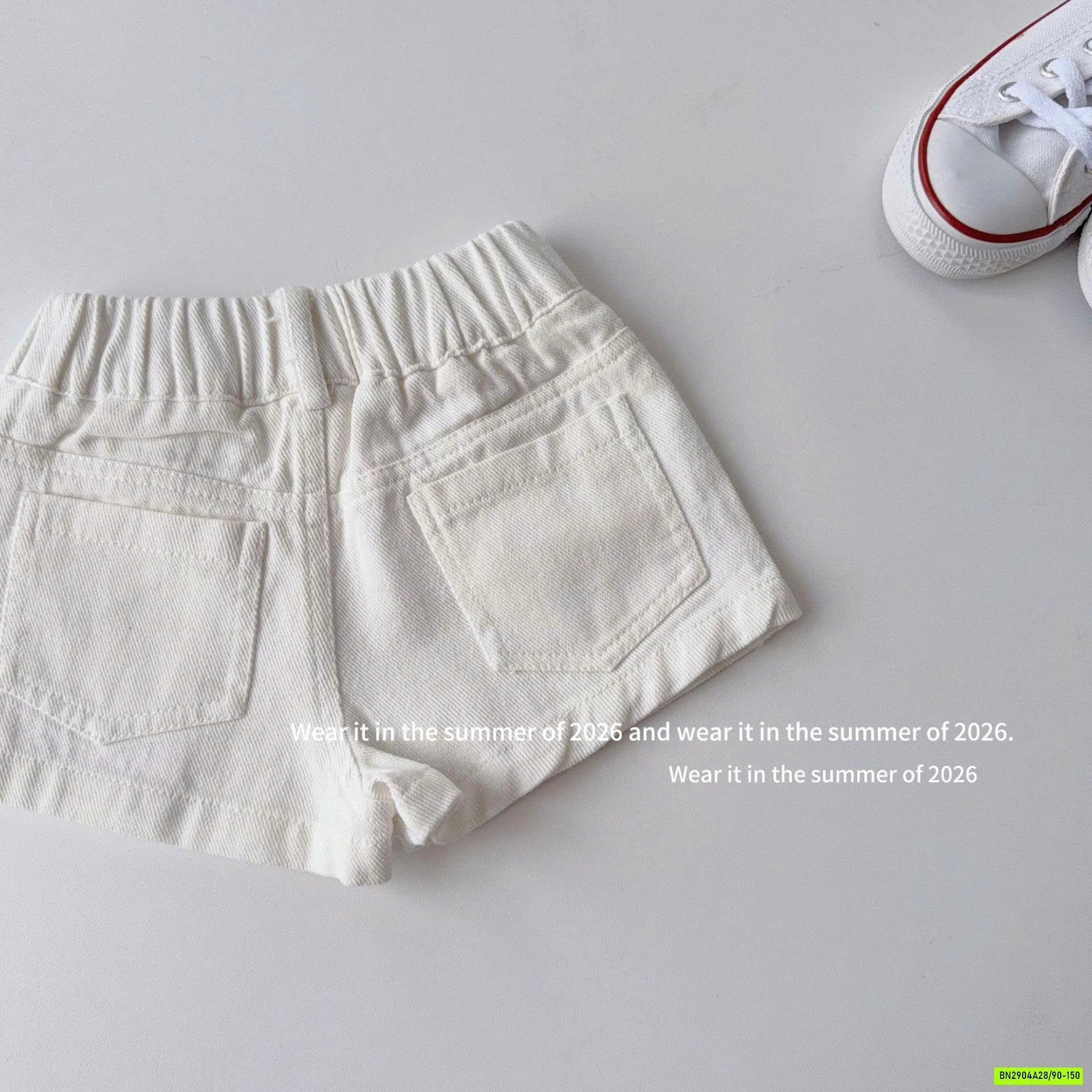 SHORT THÔ CẠP CHUN TRƠN MÀU QKIDS