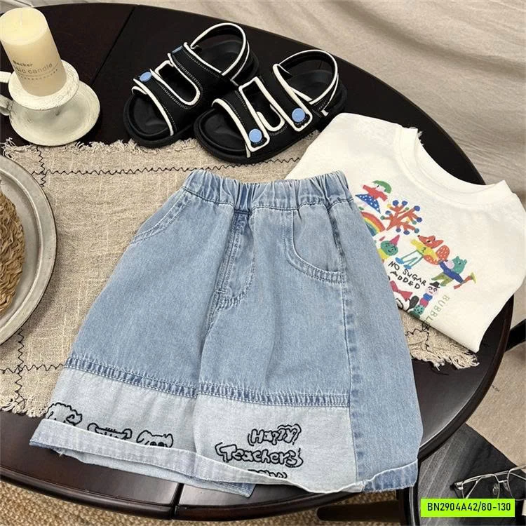 ÁO HOẠT HÌNH MIX JEANS LỬNG