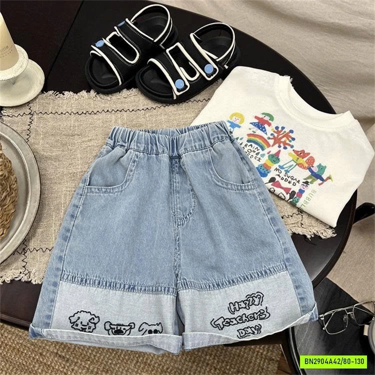 ÁO HOẠT HÌNH MIX JEANS LỬNG