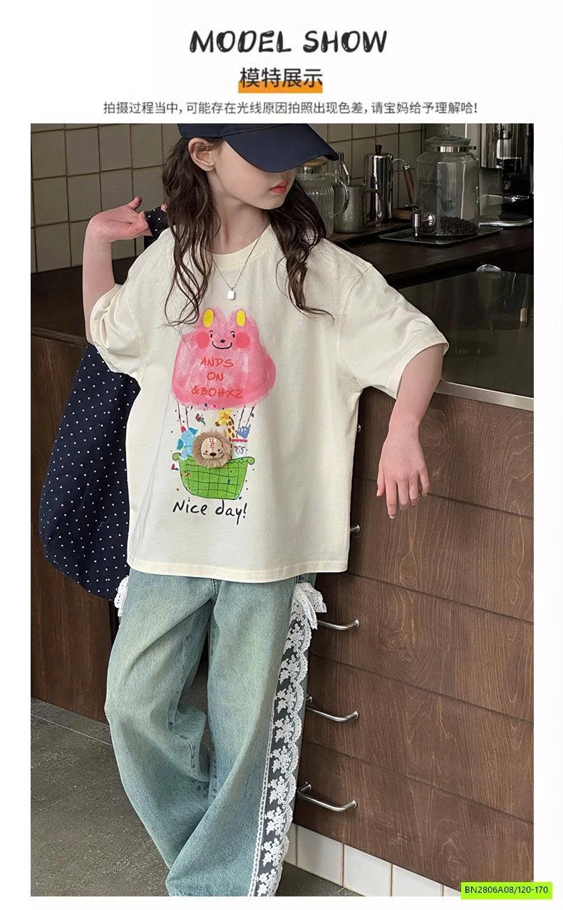 SÉT ÁO NICE MIX JEANS SUÔNG PHỐI REN