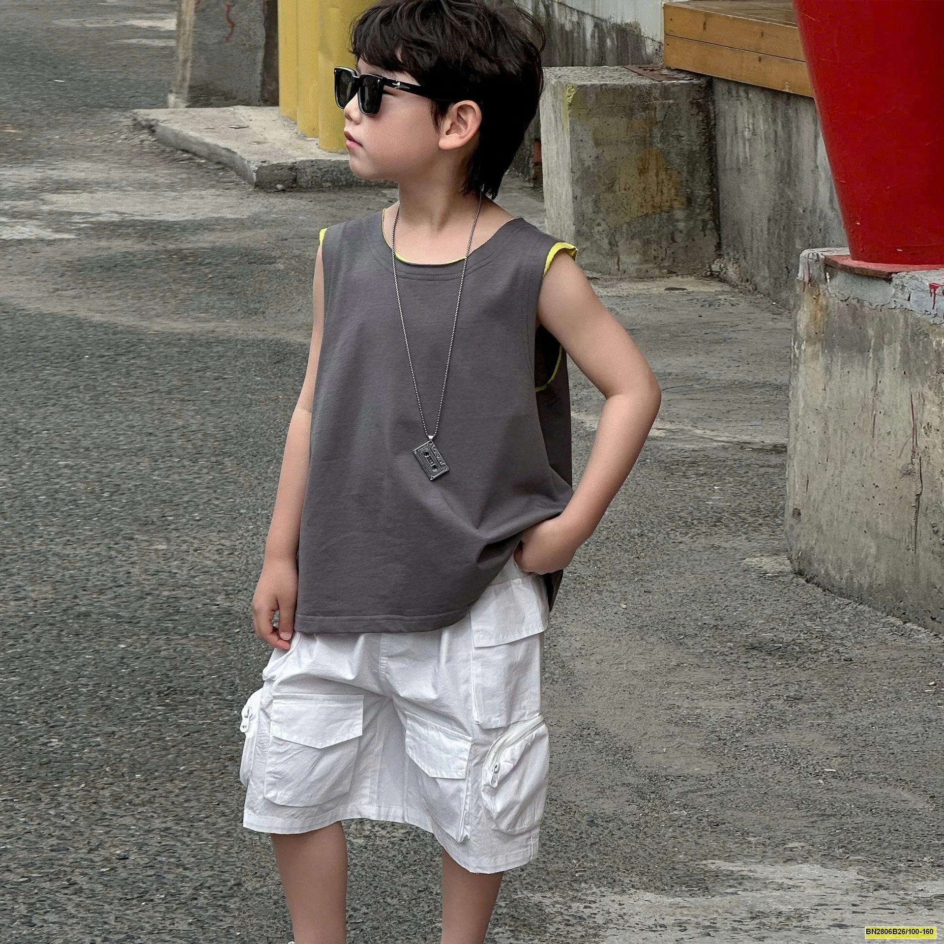 ÁO BALO XÁM VIỀN XANH