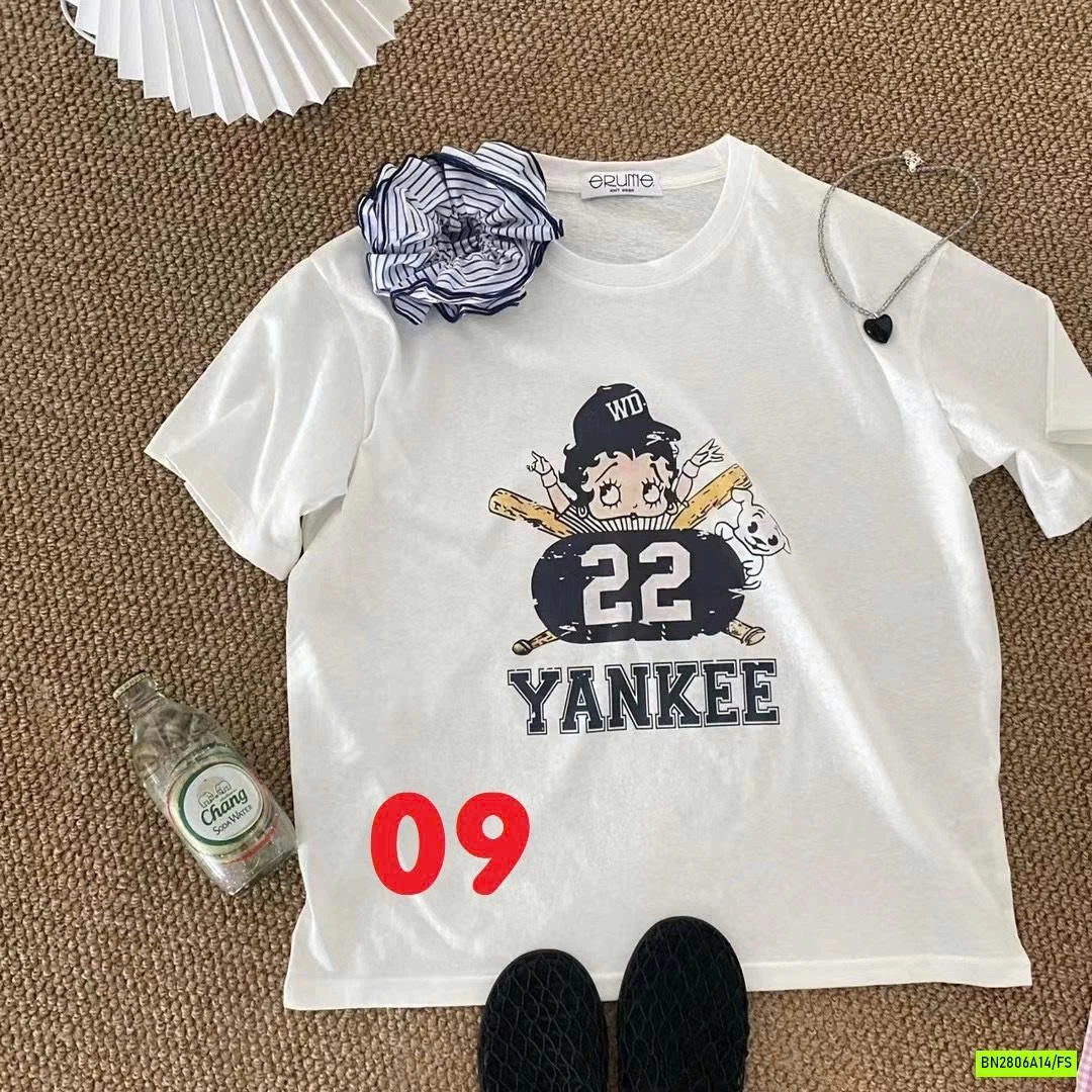 ÁO THUN XƯỚC IN HÌNH DỄ THƯƠNG NỮ