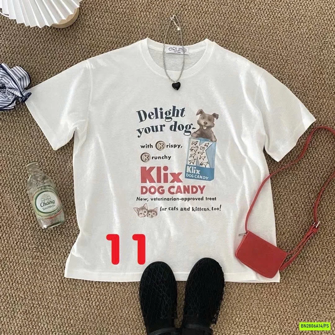 ÁO THUN XƯỚC IN HÌNH DỄ THƯƠNG NỮ