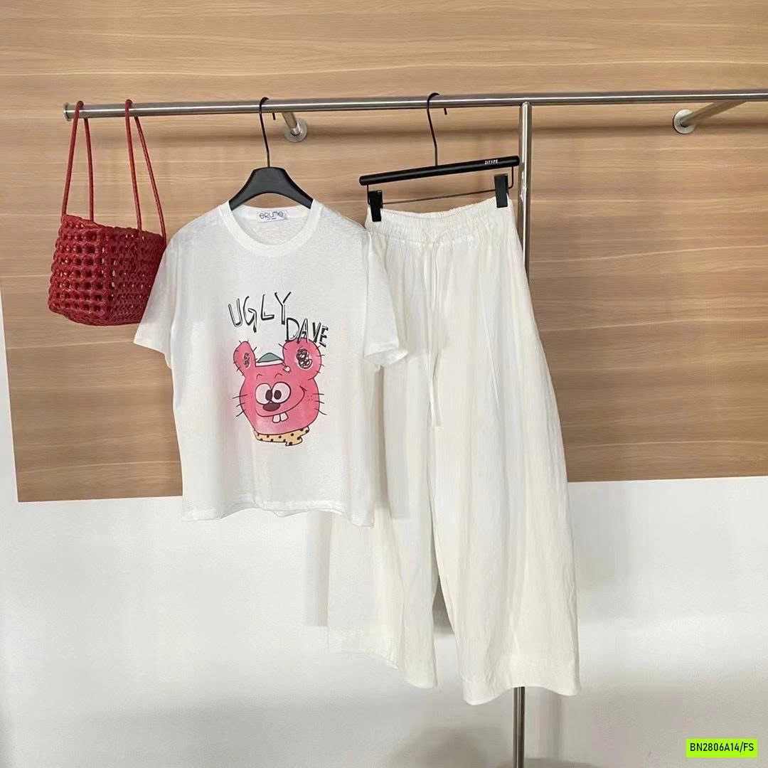 ÁO THUN XƯỚC IN HÌNH DỄ THƯƠNG NỮ