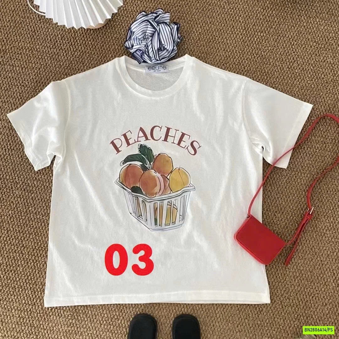 ÁO THUN XƯỚC IN HÌNH DỄ THƯƠNG NỮ