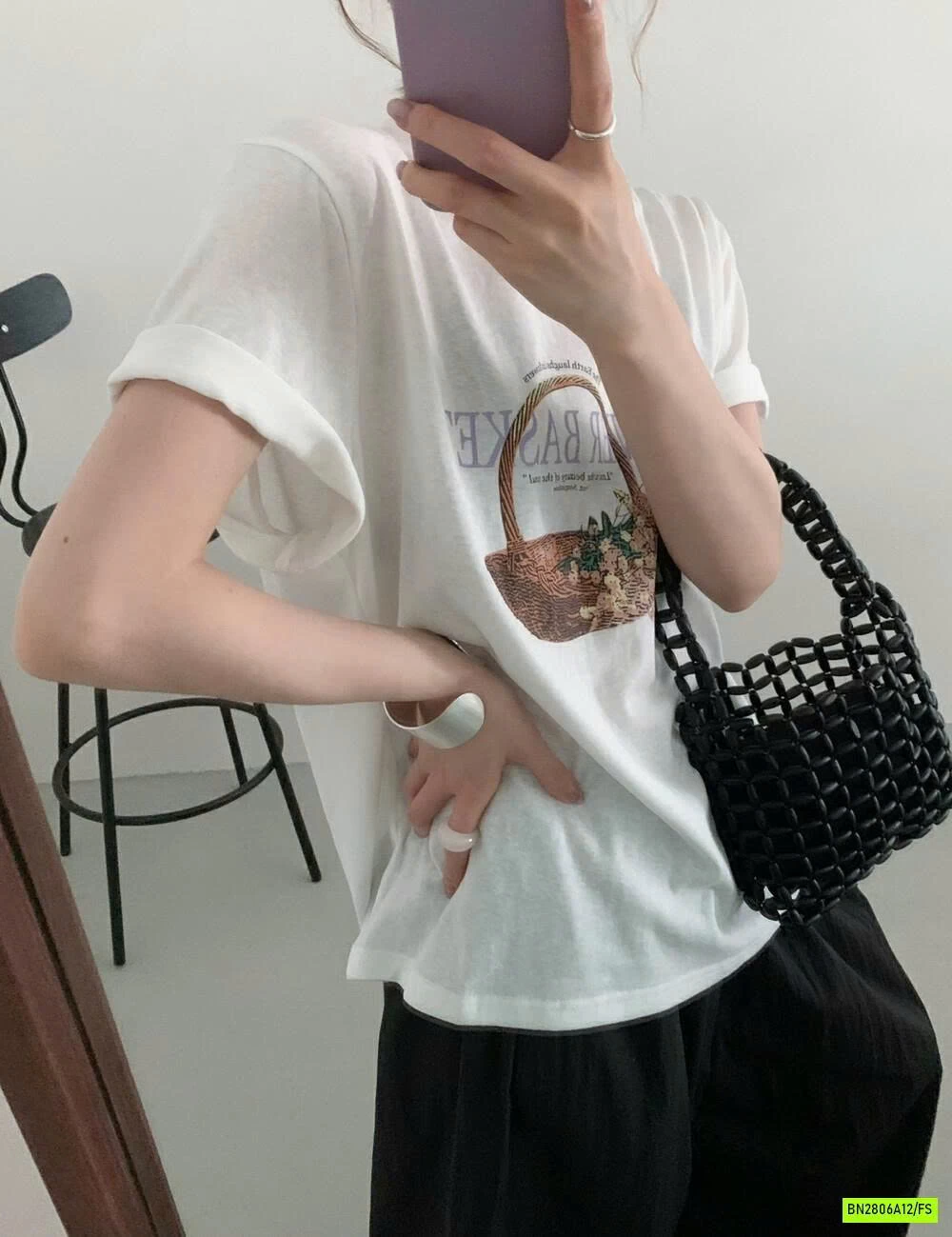 ÁO THUN XƯỚC IN HÌNH NỮ