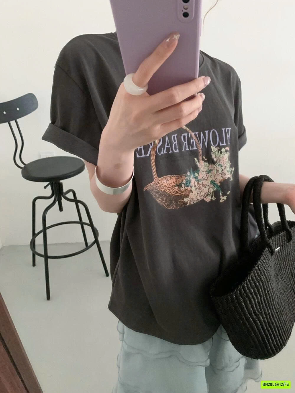 ÁO THUN XƯỚC IN HÌNH NỮ