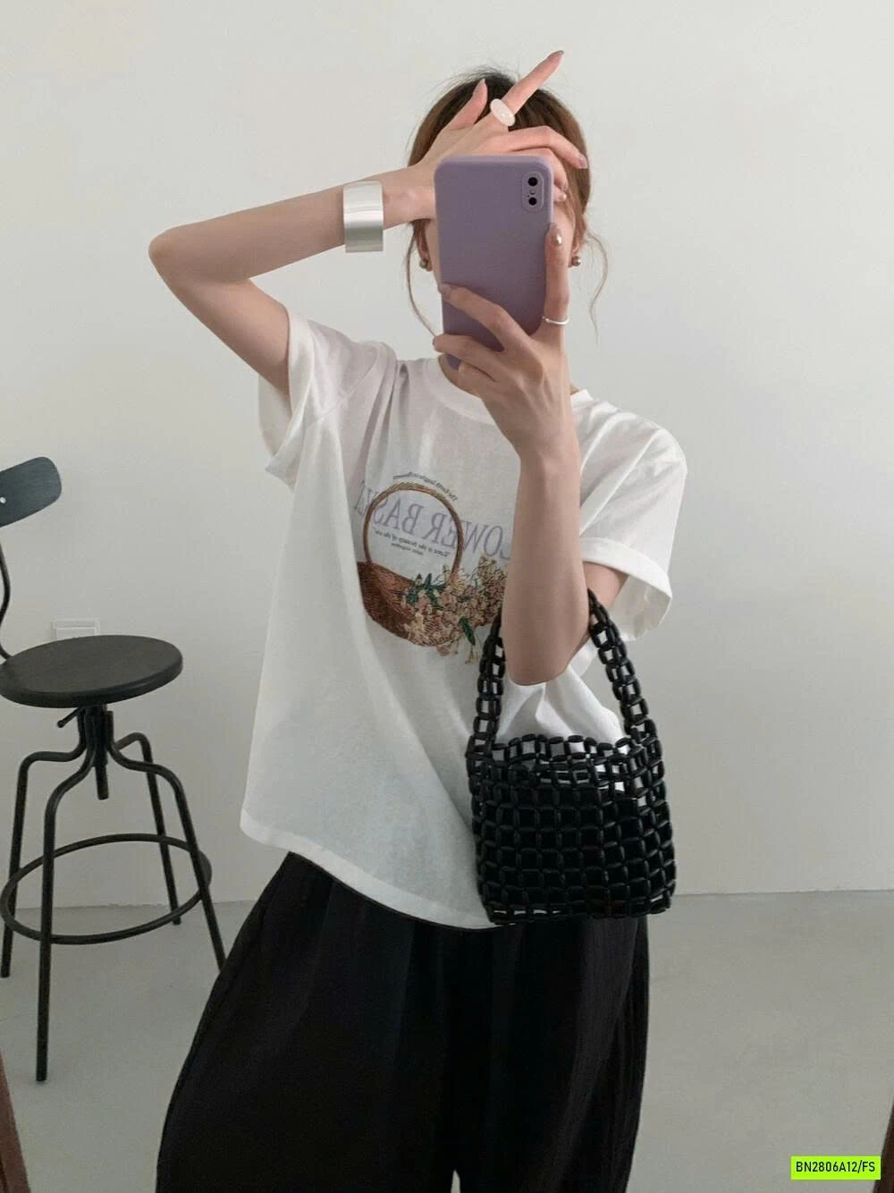 ÁO THUN XƯỚC IN HÌNH NỮ