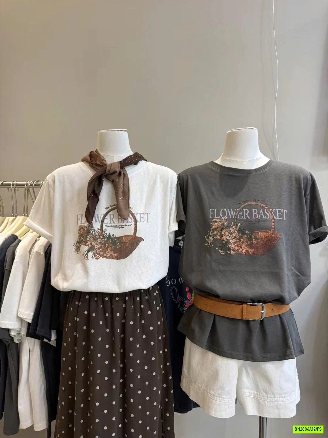 ÁO THUN XƯỚC IN HÌNH NỮ