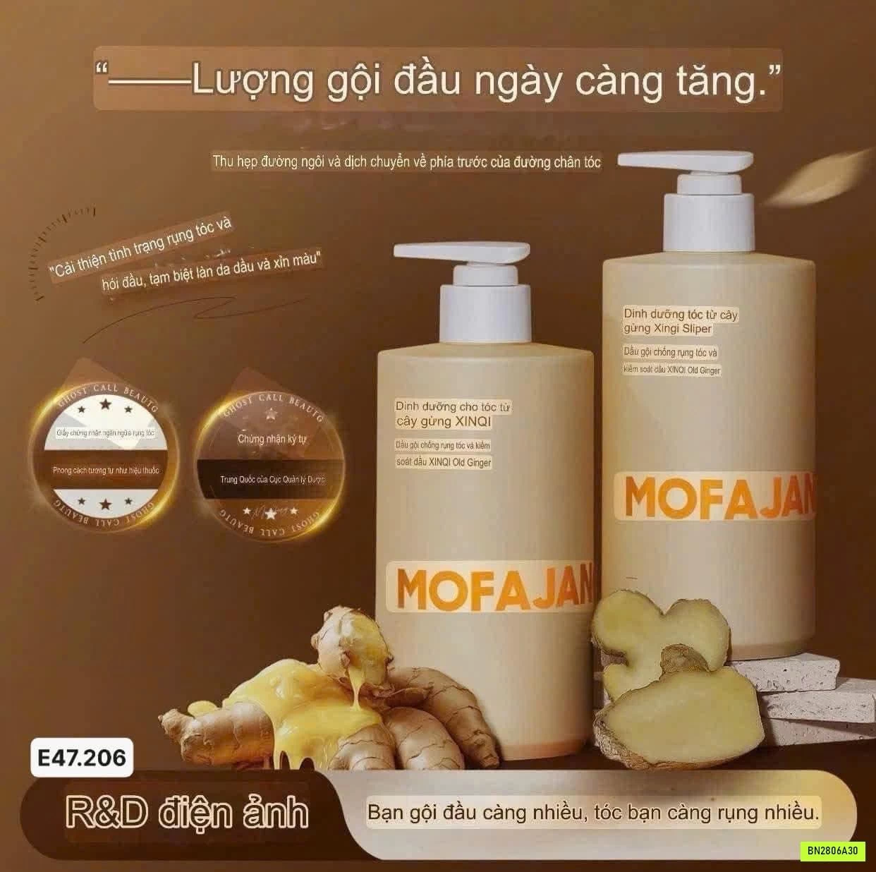 DẦU GỘI GỪNG GIẢM RỤNG TÓC CỦA #MOFAJANG
