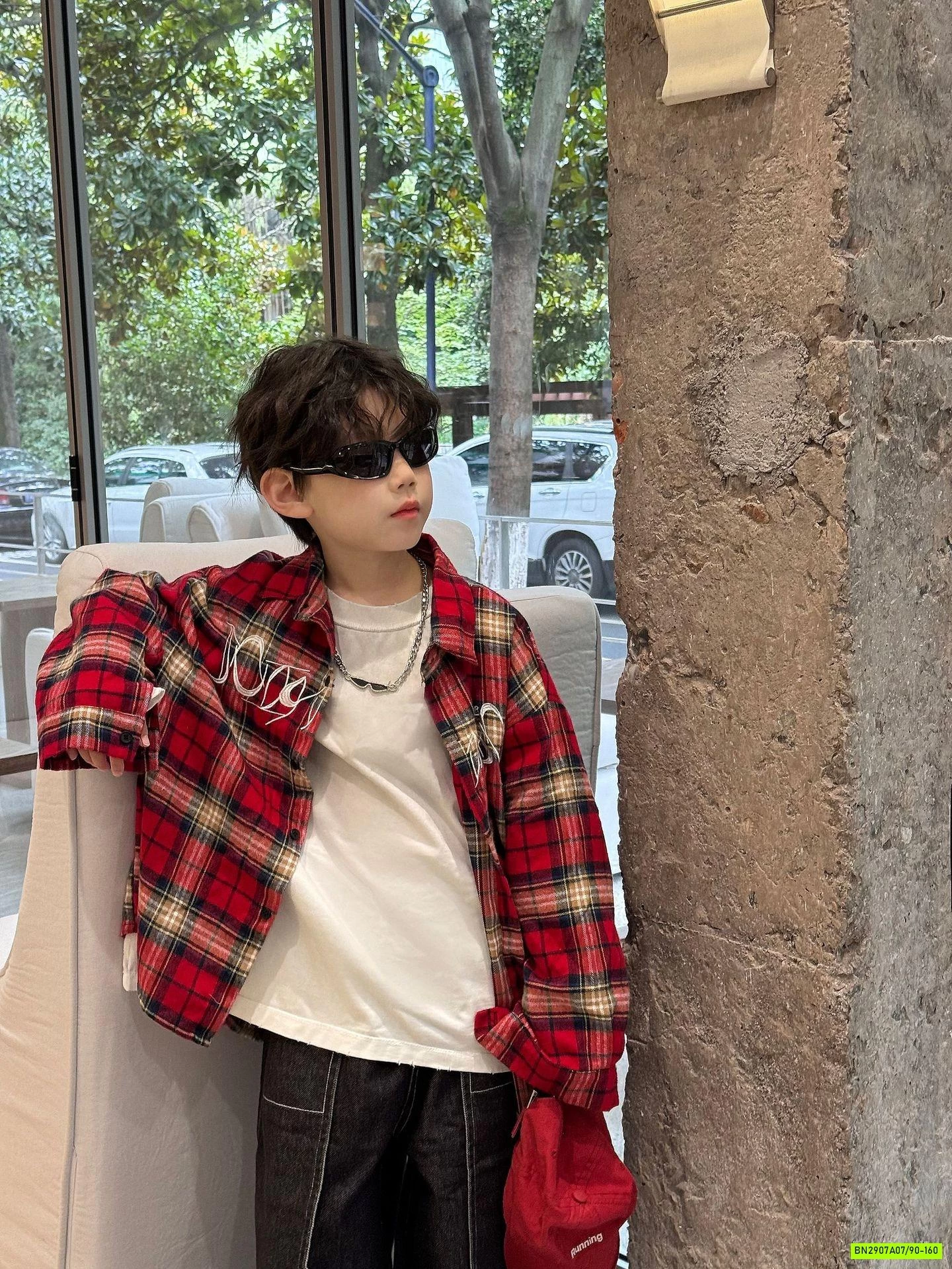 KHOÁC CARO ĐỎ STYLE HÀN XẺNG