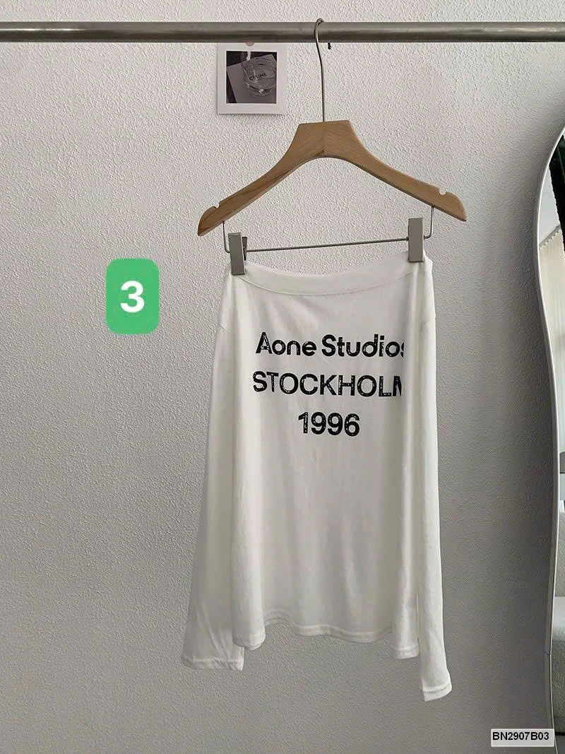 ÁO THUN CHỮ DÀI TAY NỮ