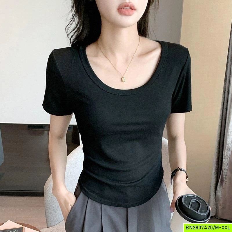 ÁO THUN CỔ VUÔNG ĐUÔI TÔM