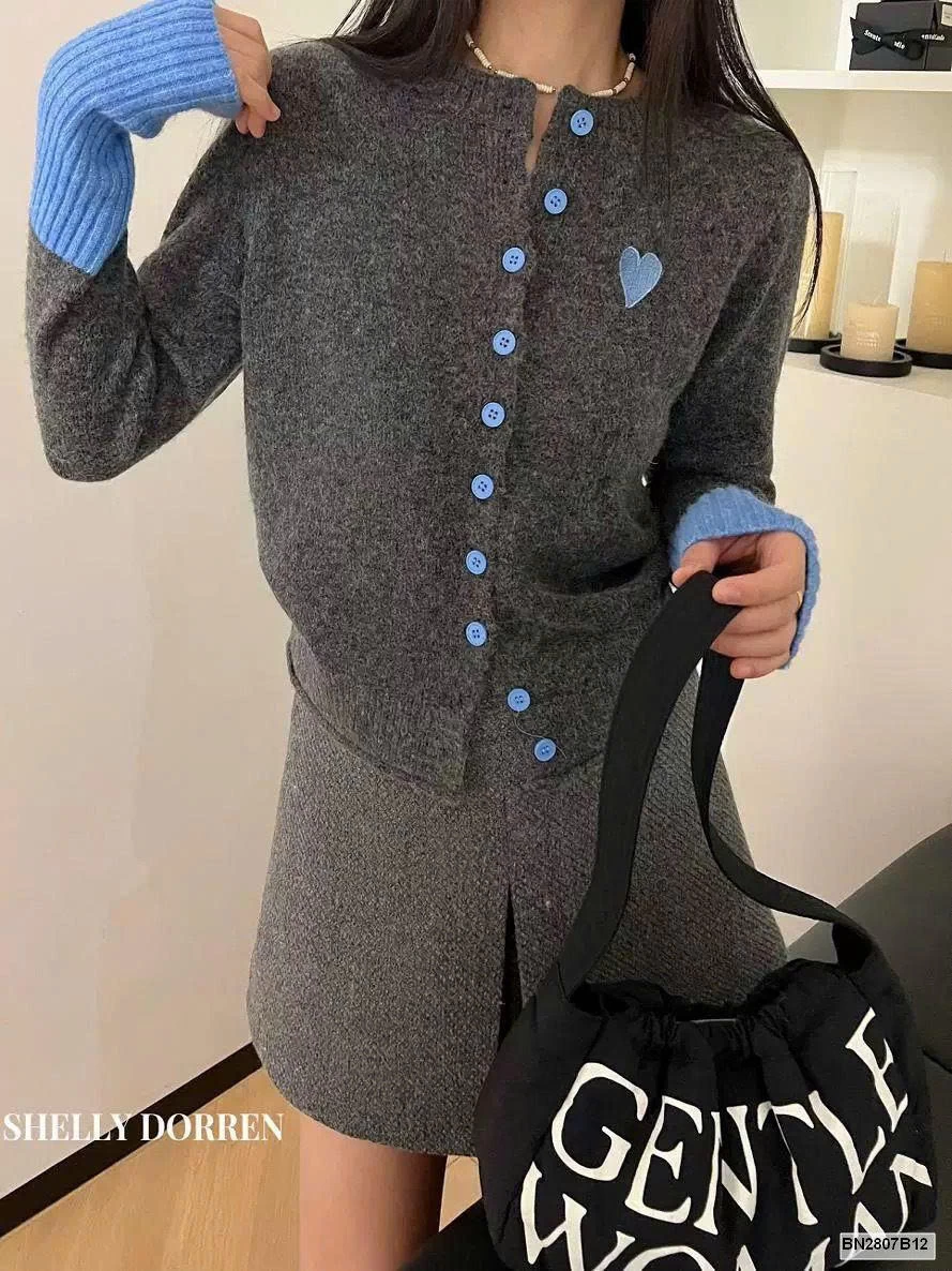 ÁO LEN TRÁI TIM PHỐI MÀU