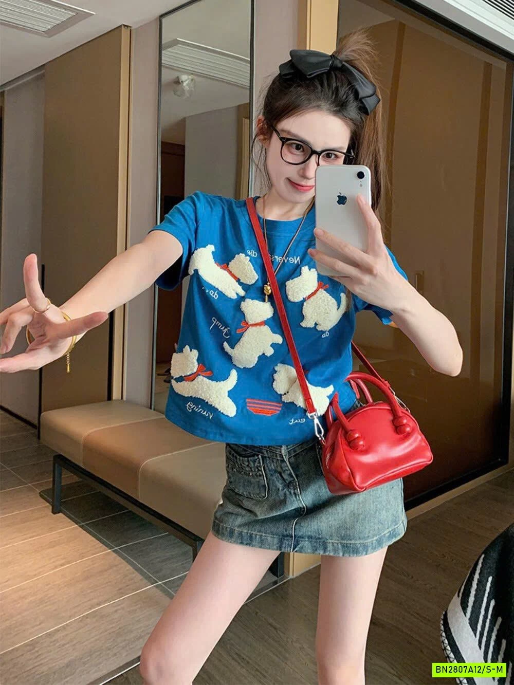 ÁO THUN CROPTOP CÚN NỔI WGWE