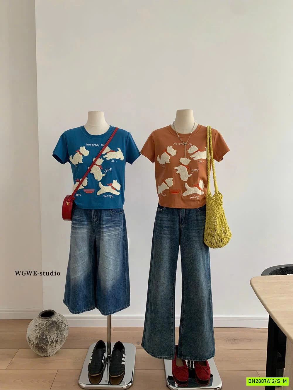 ÁO THUN CROPTOP CÚN NỔI WGWE