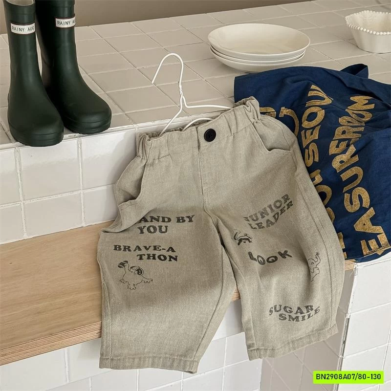 BAGGY IN CHỮ VINTAGE ADBABY