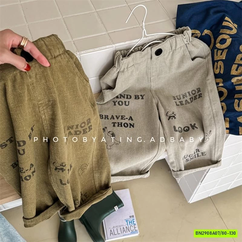 BAGGY IN CHỮ VINTAGE ADBABY