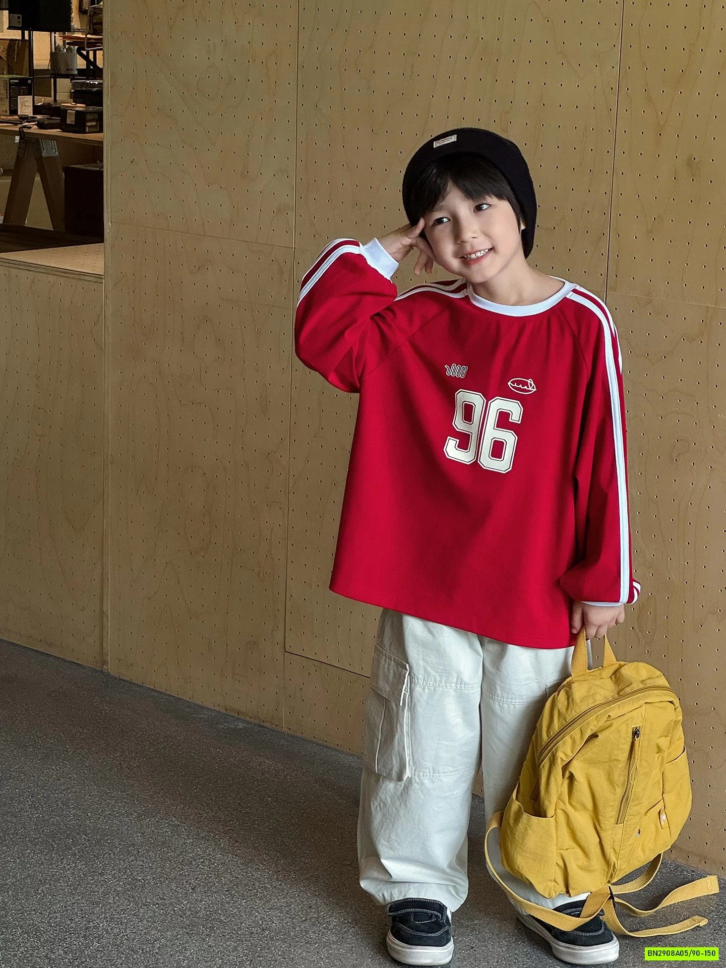 ÁO THUN SỐ 96 SỌC VAI AQ5057 AOAOKIDS