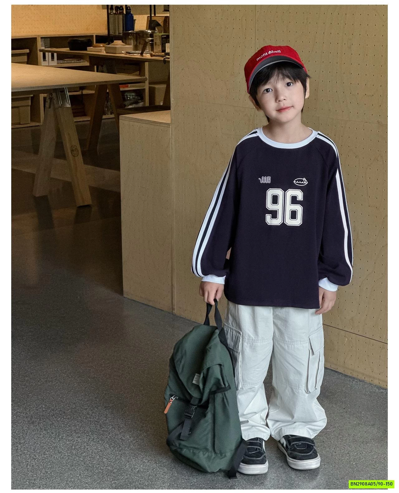 ÁO THUN SỐ 96 SỌC VAI AQ5057 AOAOKIDS