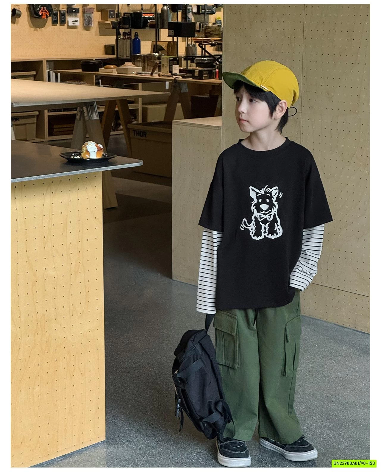 ÁO THUN MÈO GIẢ 2 LỚP AQ5016 AOAOKIDS