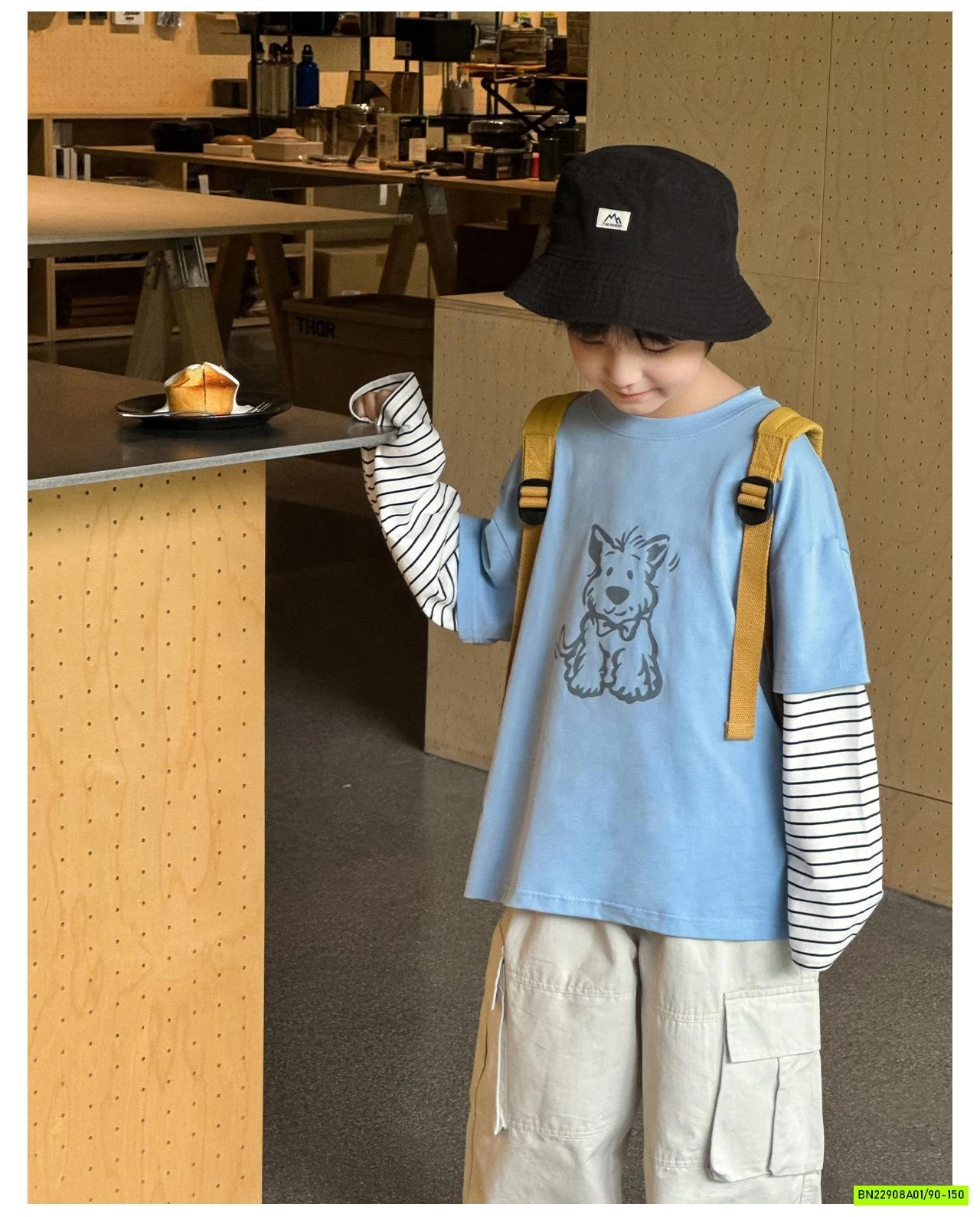 ÁO THUN MÈO GIẢ 2 LỚP AQ5016 AOAOKIDS