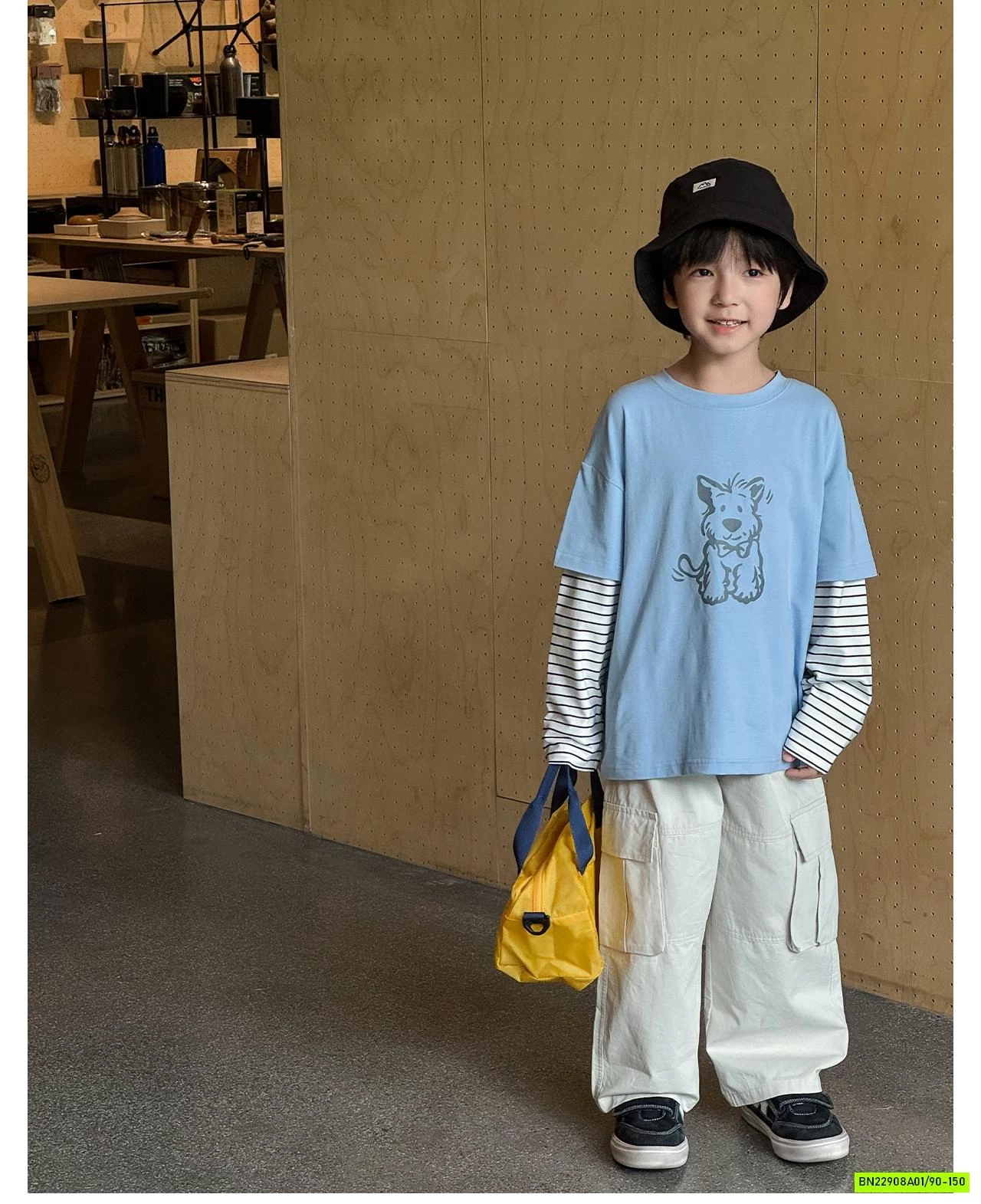 ÁO THUN MÈO GIẢ 2 LỚP AQ5016 AOAOKIDS