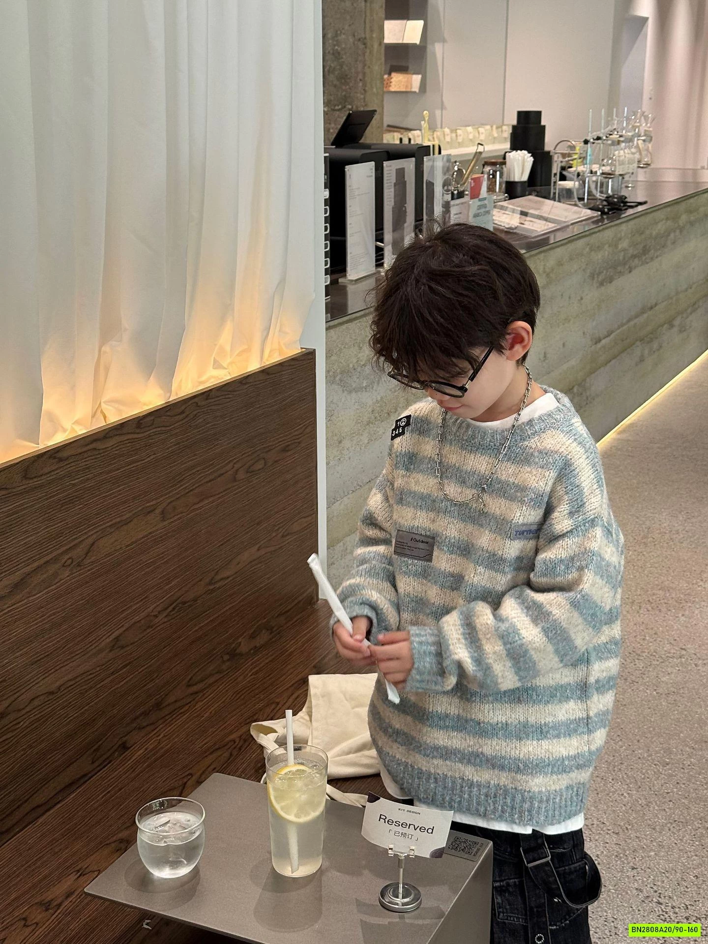 ÁO LEN DỆT KẺ NGANG HÀN QUỐC