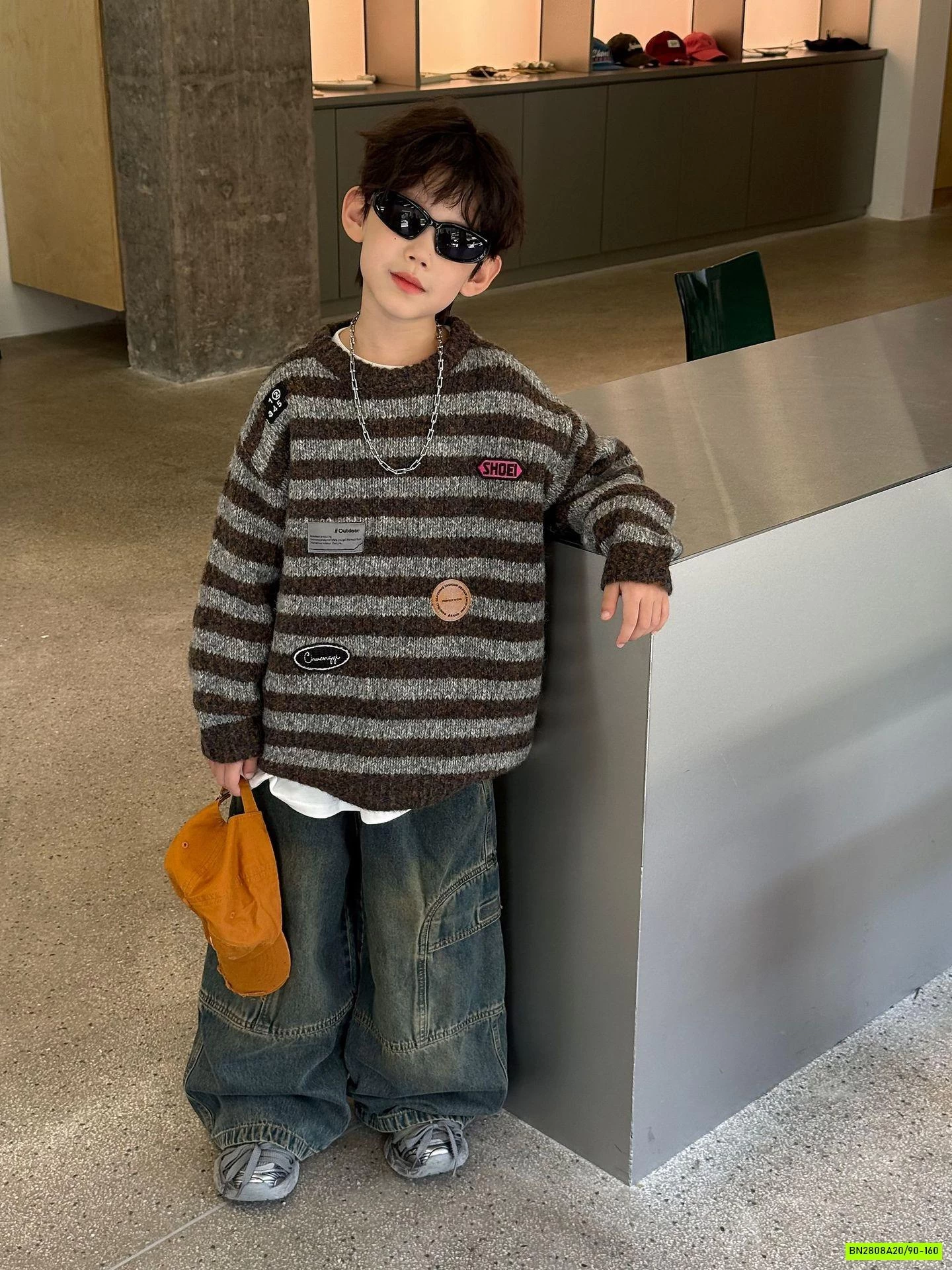 ÁO LEN DỆT KẺ NGANG HÀN QUỐC