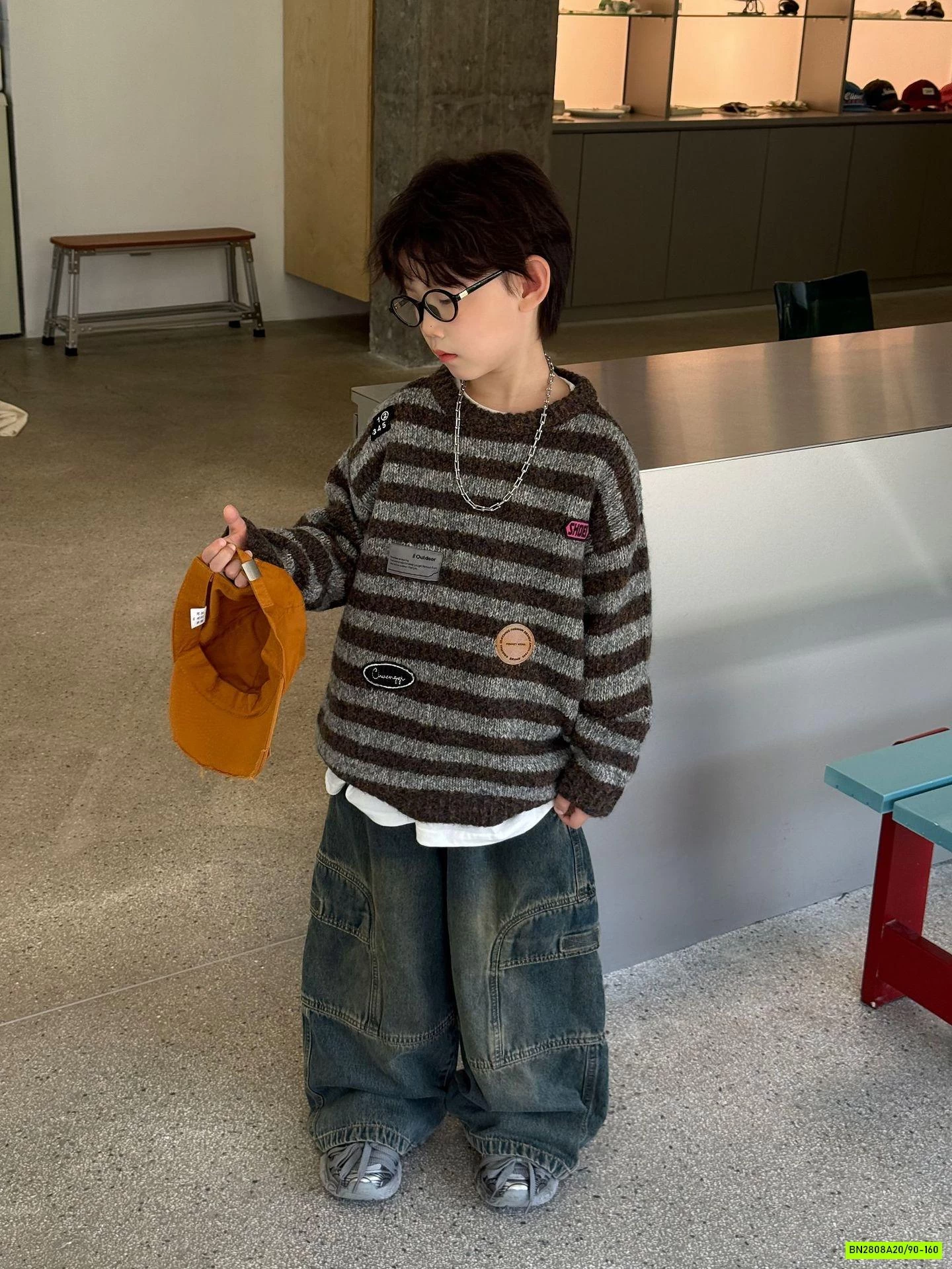 ÁO LEN DỆT KẺ NGANG HÀN QUỐC